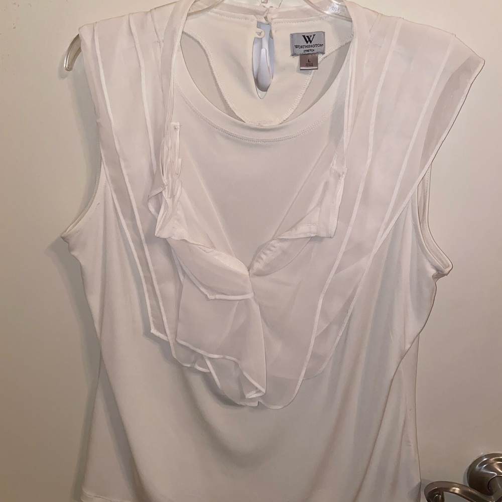 Worthington Ivory blouse large